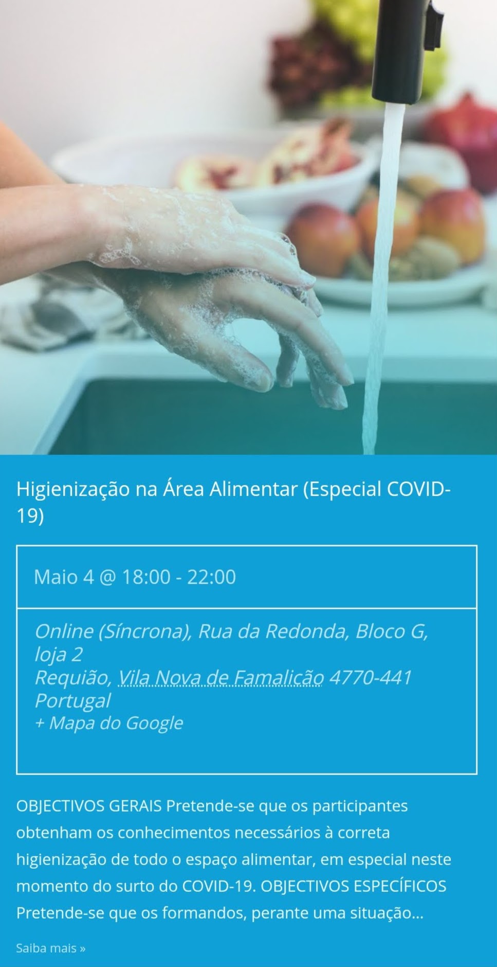 Higienização na área alimentar